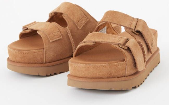 Ugg Kastanje Suède Sandalen Amandel Teen Beige Dames - Foto 11