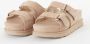Ugg Nude Suède Dubbele Gesp Sandalen Beige Dames - Thumbnail 6