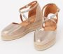 Unisa Caude espadrilles van leer met metallic finish - Thumbnail 3