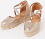 Unisa Caude espadrilles van leer met metallic finish - Thumbnail 2