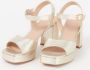 Unisa Odran sandalette van leer met metallic finish - Thumbnail 12