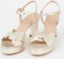 Unisa Onoa sandalette van leer met metallic finish - Thumbnail 14