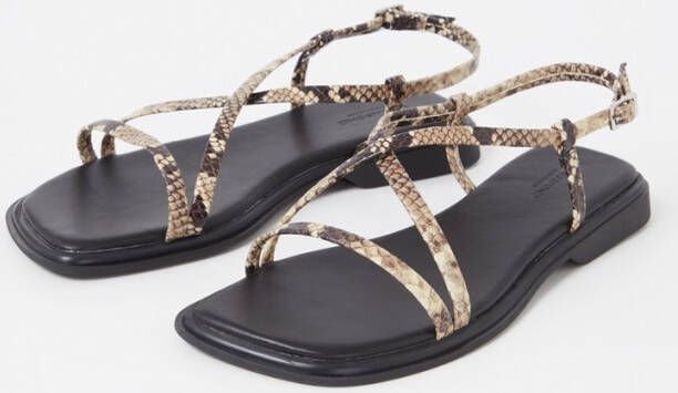 Vagabond Shoemakers Izzy sandaal van leer met slangenprint