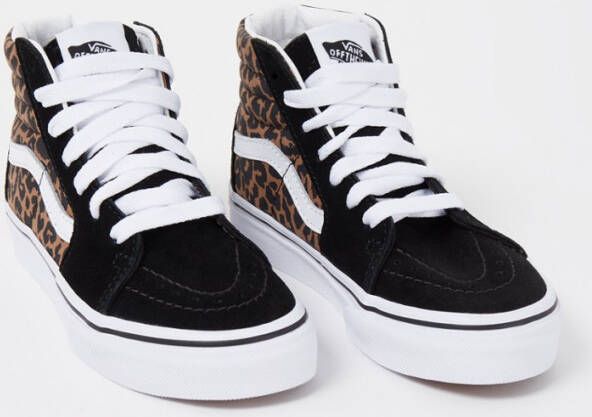 Vans Sk8 Hi sneaker met suède details en panterprint