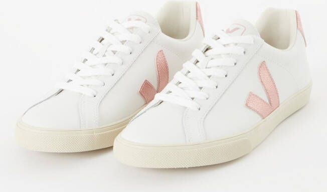 Veja Esplar sneaker van leer met metallic finish