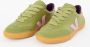 Veja Groene Leren Sneakers Veters Rubberen Zool Green Dames - Thumbnail 2