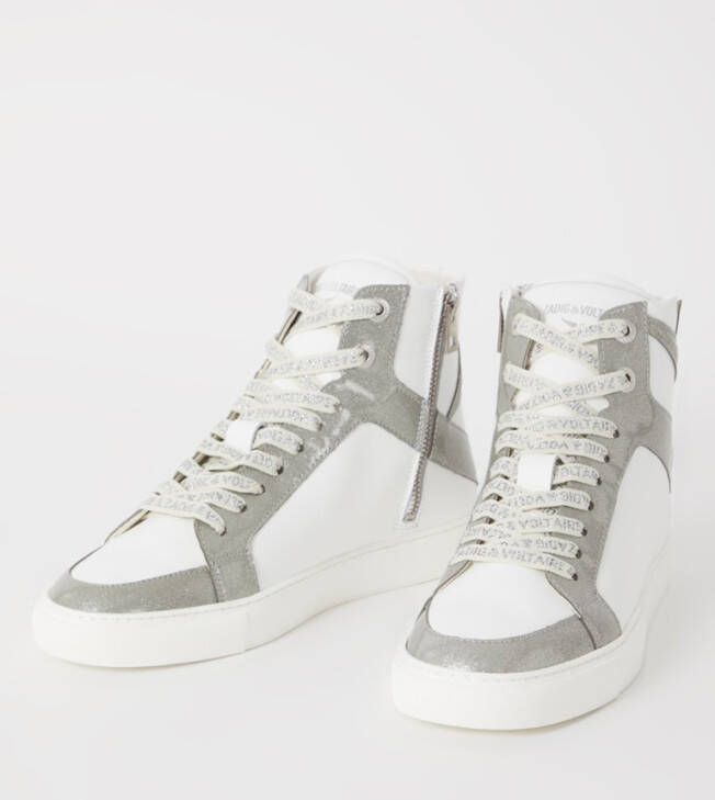 Zadig&Voltaire High Flash Infinity sneaker van kalfsleer met glitter