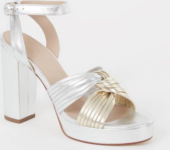 Fabienne Chapot Nolita Sandalette van leer met metallic finish