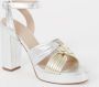 Fabienne Chapot Nolita Sandalette van leer met metallic finish - Thumbnail 2