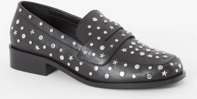 Fabienne Chapot Pim loafer van leer met studs