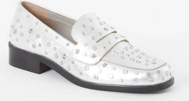 Fabienne Chapot Pim loafer van leer met studs