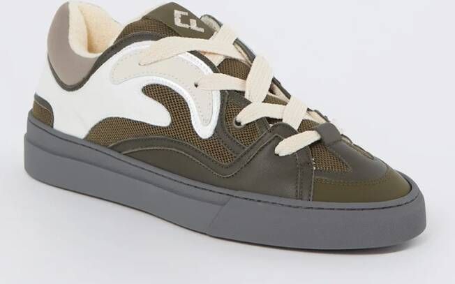 FLÂNEUR Avenue sneaker met details van kalfsleer en kalfssuède - Foto 2