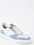 Floris van Floris van Bommel van Floris van Bommel Sneakers Heren Lage sneakers Herenschoenen Leer SFM-10201 Wit blauw - Thumbnail 4