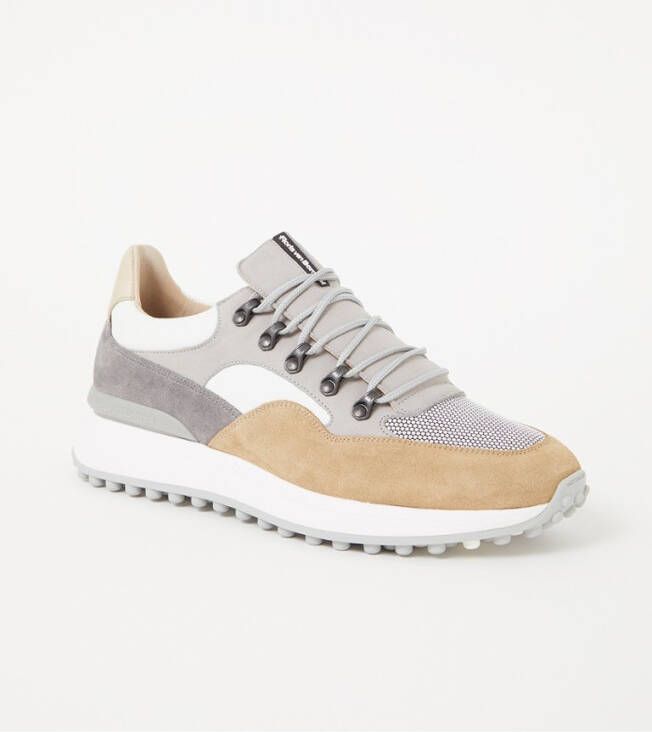 Floris van Bommel Noppi 32-01 sneaker van leer met suède details