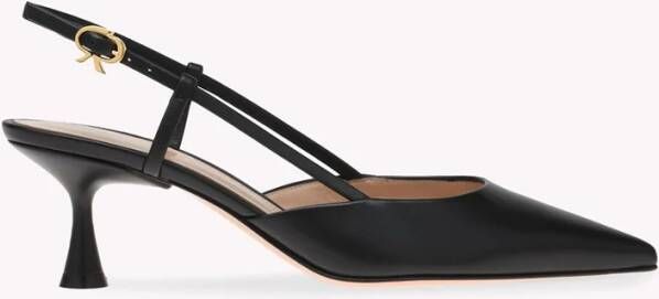 Gianvito Rossi Hoge hakken "Ascent 55" Slingback Pumps – Black in zwart