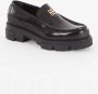 Givenchy Zwarte Leren Loafers met Gouden Logo Plaque Black Dames - Thumbnail 2