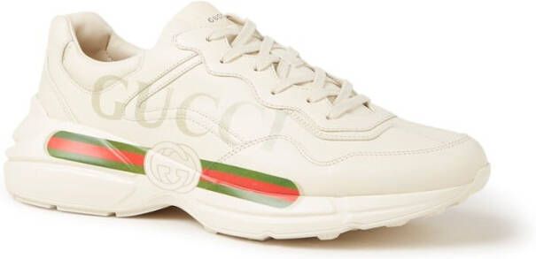Gucci Rhyton sneakers met logoprint Beige