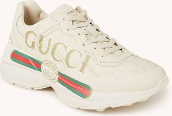 Gucci Rhyton sneaker van leer met logo