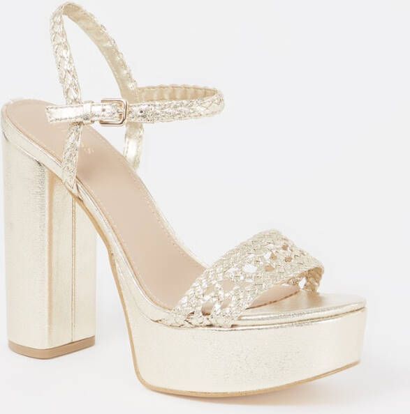 Guess Gabelle sandalette met metallic finish