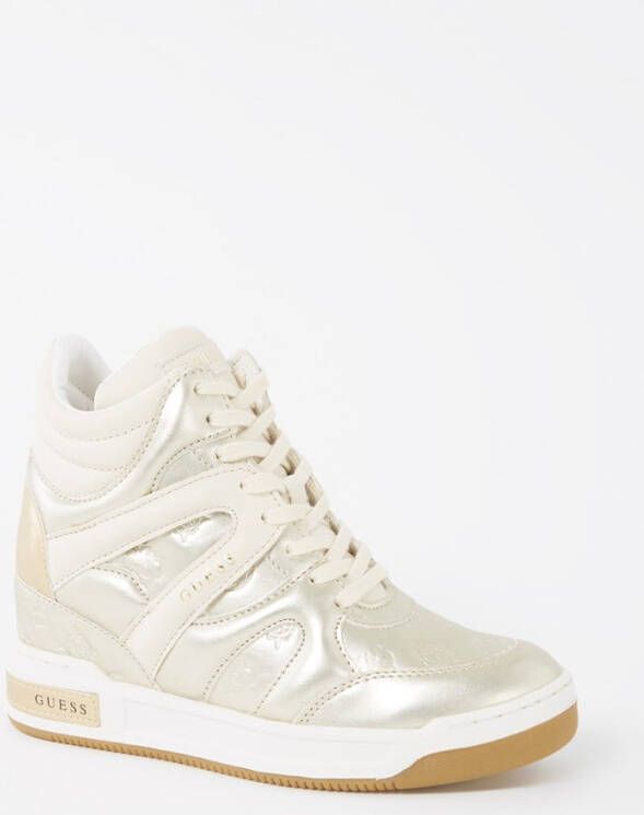 Guess Lisa sneakerwedge met metallic finish