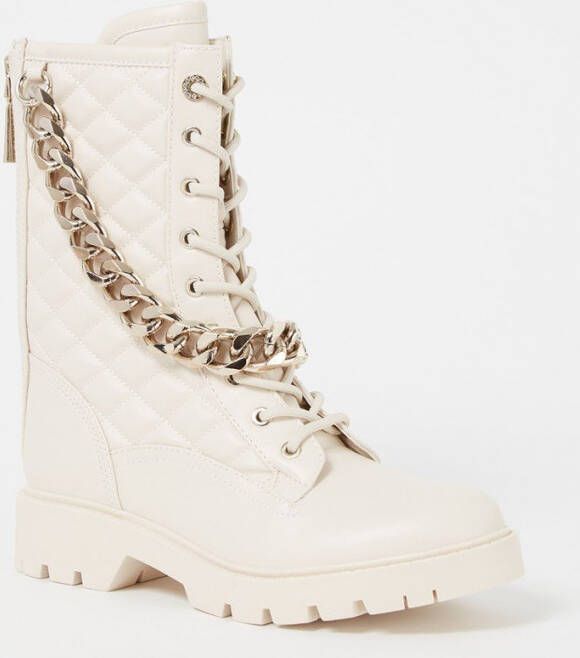 GUESS Damesenkelboots Beige RIPLEI 36 EU Fijne Elegante Veterboots - Foto 5