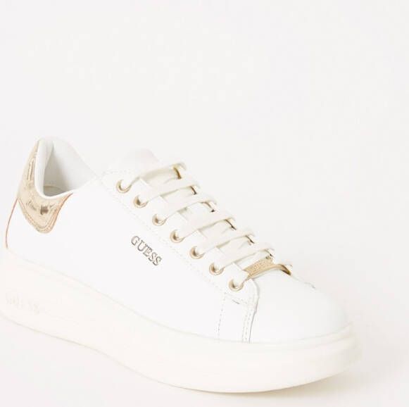 Guess Minimalistische Sneaker met Verhoogde Zool en Kokos Laminaat White Dames - Foto 14