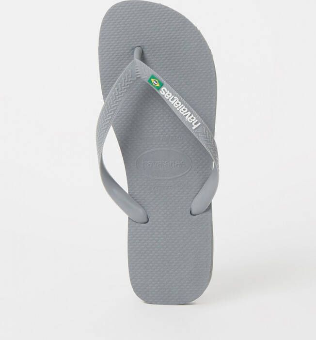 HAVAIANAS Teenslippers Brasil Logo Maat: 35 36 Materiaal: Rubber Kleur: Grijs - Foto 5