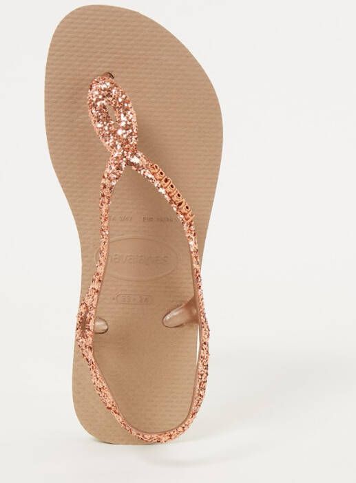 Havaianas Luna Premium II slipper met glitter