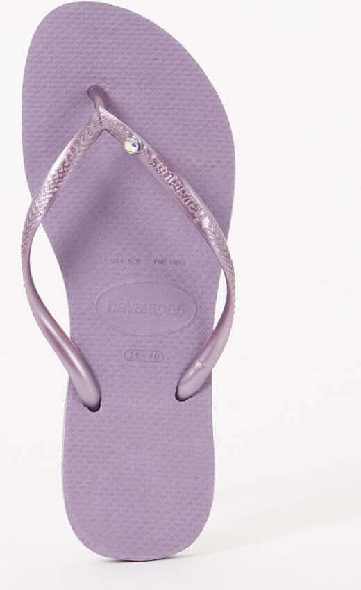 Havaianas Slim Crystal slipper met strass