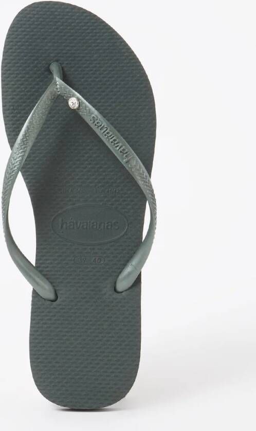 Havaianas Slim Crystal slipper met strass