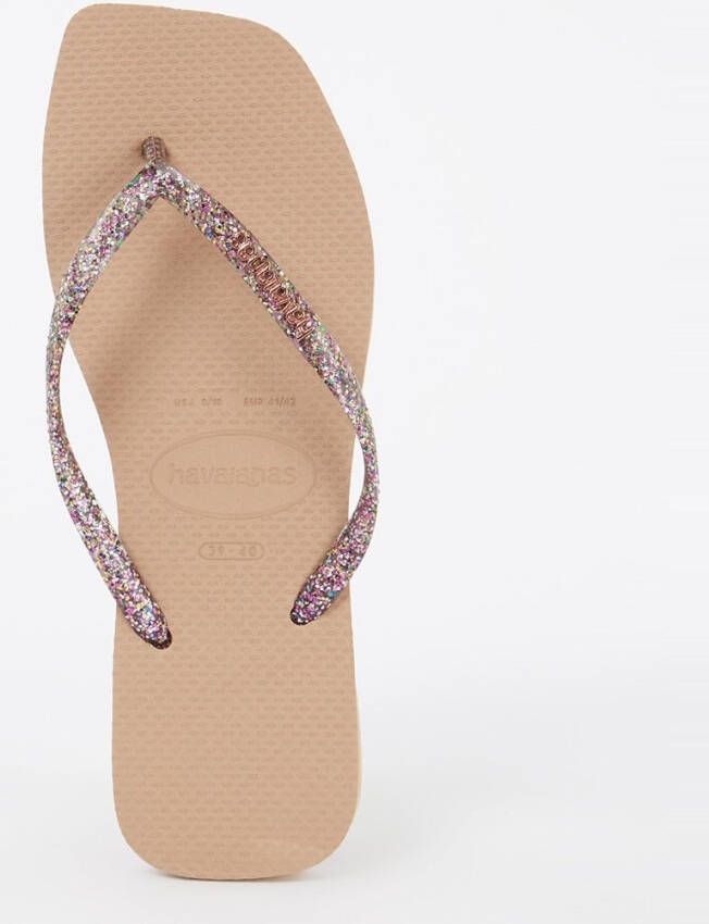 Havaianas Slim Squiare slipper met glitter