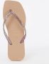 Havaianas 4148257 Square logo metallic rose gold taupe zool Kleur Multi) - Thumbnail 3