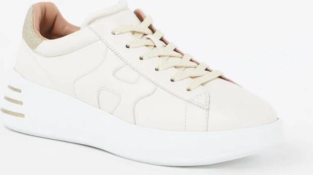 Hogan Sneaker van leer met glitter details
