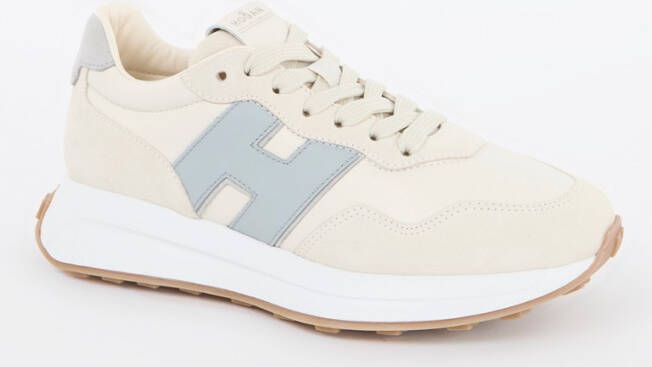 Hogan Sneaker van leer met suède details