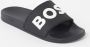 Hugo Boss Zwarte Polyester Heren Slippers Black Heren - Thumbnail 3