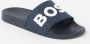 Hugo Boss slippers relief contrastlogo blauw - Thumbnail 3