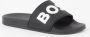 Hugo Boss Print Patroon Pantoffels Mannen Herfst Winter Zwart Black Heren - Thumbnail 2