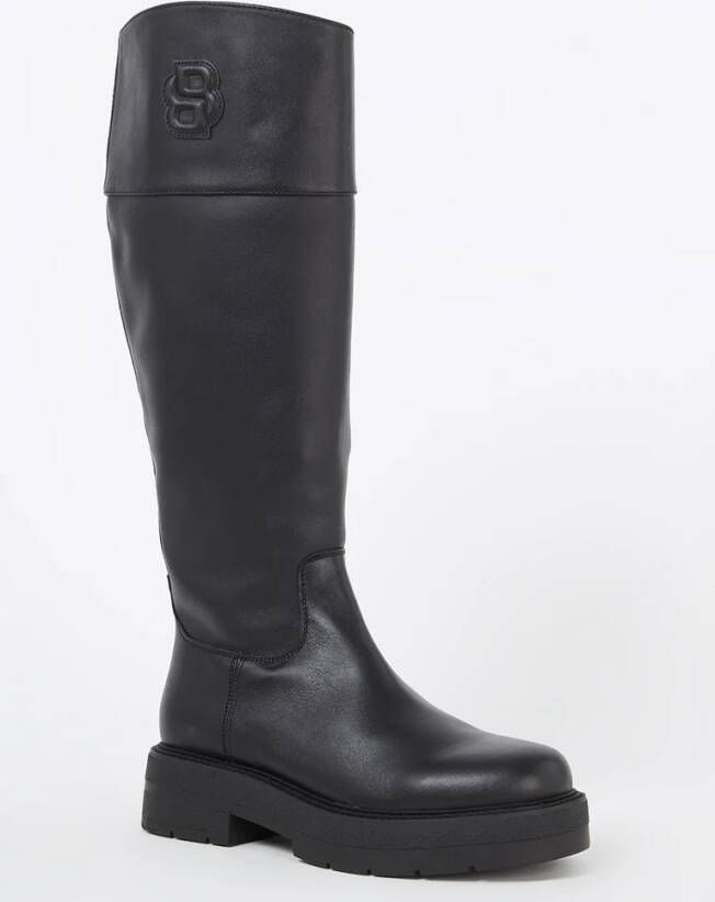 Boss Leren laarzen met labeldetail model 'Rebby'