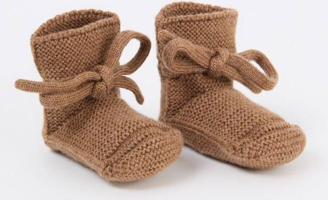 Hvid Babyslofjes van merino wol