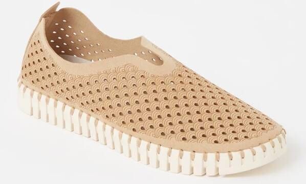 Ilse Jacobsen Instappers Dames Instapschoenen Damesschoenen Canvas Tulip3275 Camel - Foto 5