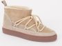 Inuikii Tijdloze Elegantie Gecombineerd met Functionaliteit Lage Sneaker Beige Dames - Thumbnail 4