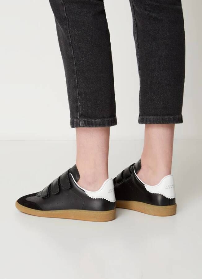 Isabel Marant Witte Leren Sneakers Klittenbandsluiting - Foto 5