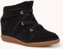 Isabel Marant Étoile Geperforeerde Suède Sleehak Sneaker Black Dames - Thumbnail 2