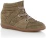 Isabel marant Bobby sneakerwedge van kalfssuède - Thumbnail 1