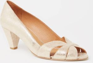 Jonak Devis pump van leer met metallic finish
