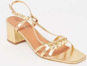 Jonak Veni sandalette van leer met metallic finish