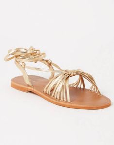Jonak Wallen sandaal van leer met metallic finish