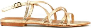 Jonak Word sandaal van leer met metallic finish