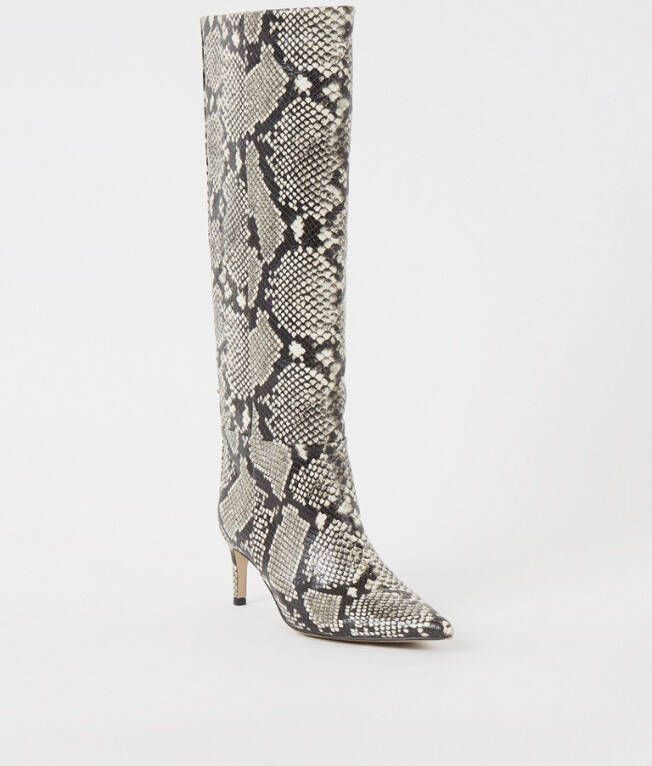 JOSH V Martha Snake laarzen met slangenprint zwart beige - Foto 2