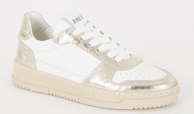 JOSH V Winona sneaker van leer met metallic finish - Foto 4